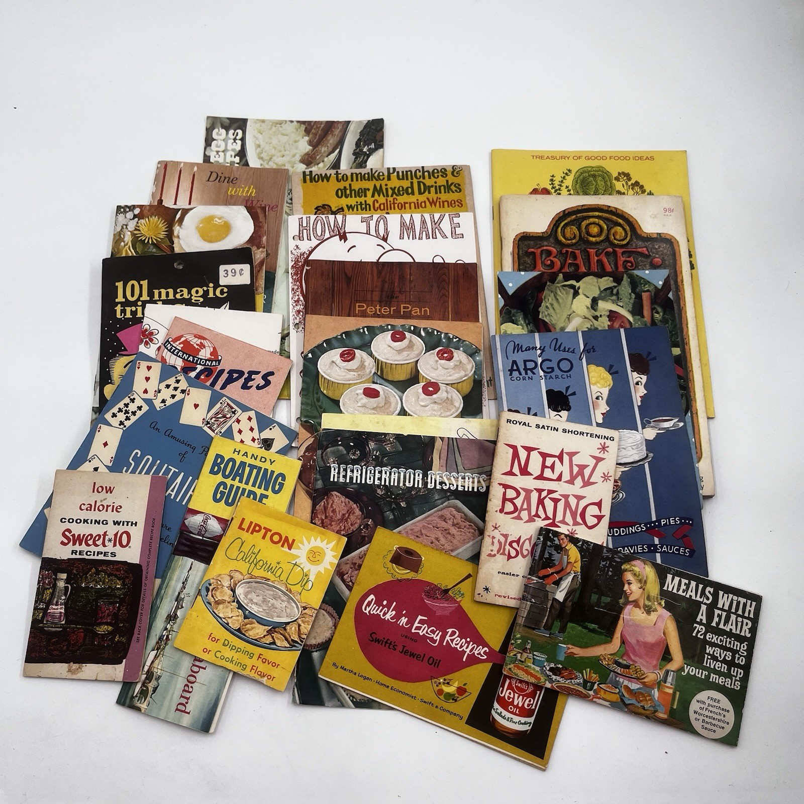 23pc Vintage 60s Advertising Pamphlet Ephemera Lot Cooking Travel Advertisements