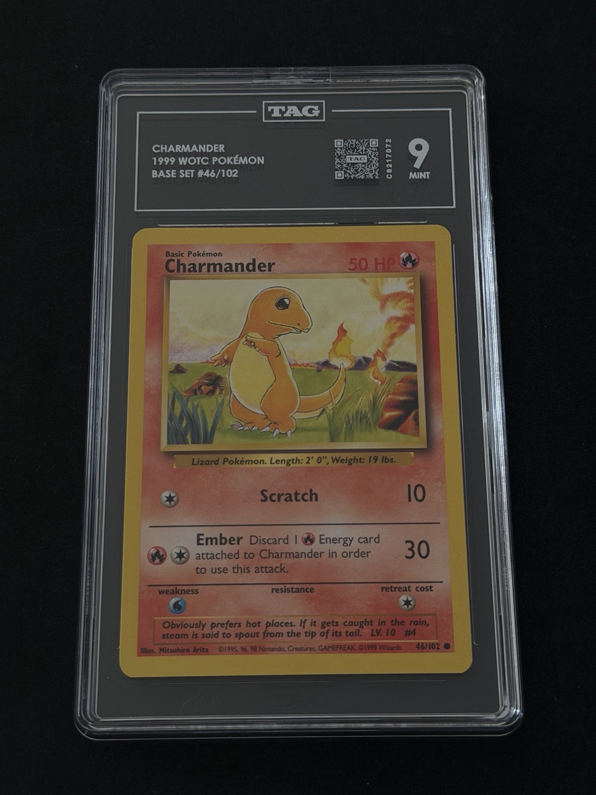 1999, Charmander, #46, Base, TAG 9