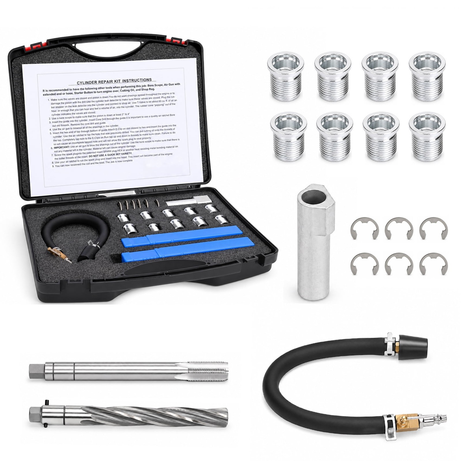 38900 Tool Kit for Two Valve Ford Triton, Spark Plug Thread Repair Kit Compatibl 38900 Tool Kit for Two Valve Ford Triton, Spark Plug Thread Repair Kit Compatibl