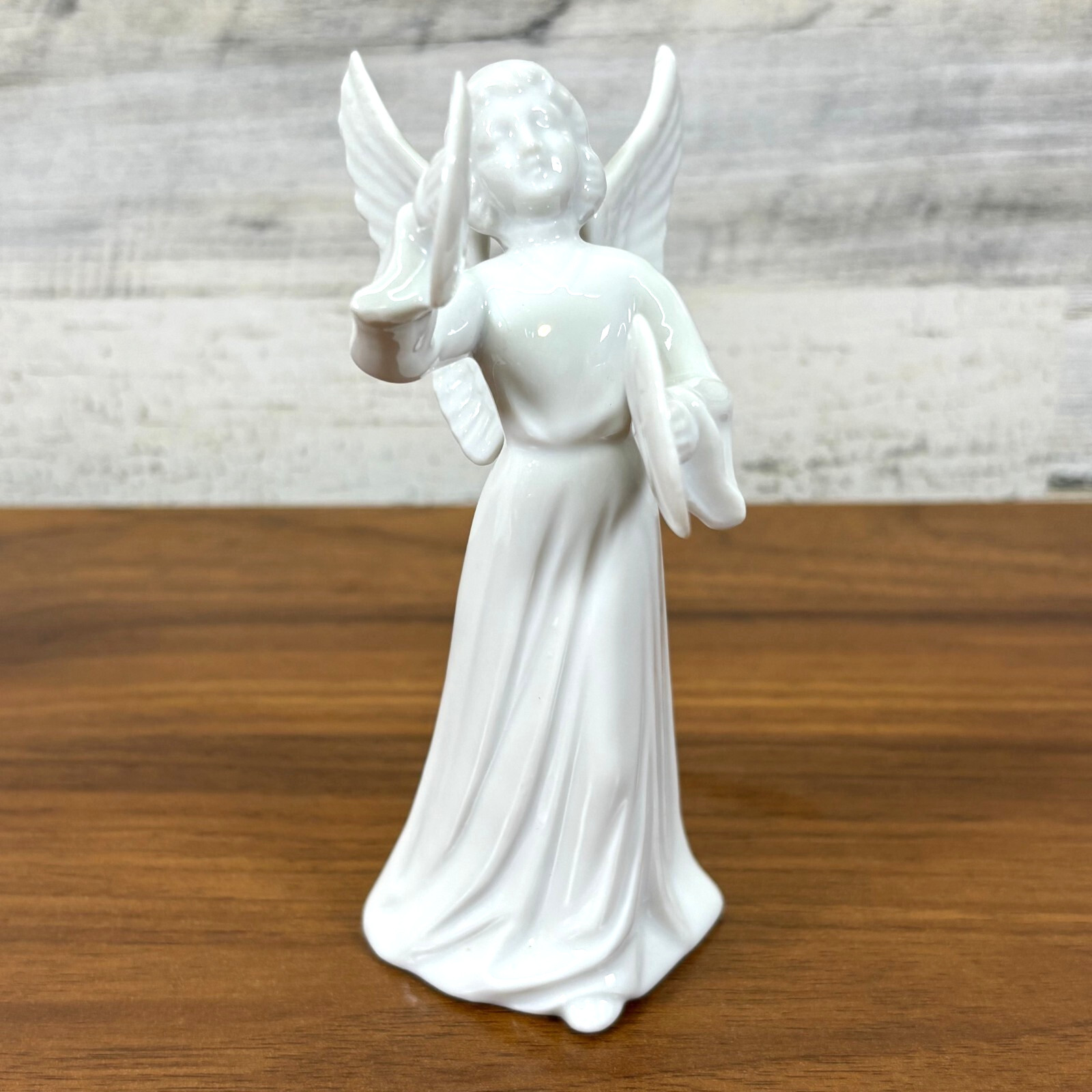 Vintage Schmid Bros Porcelain Angel Cymbals Christmas Christian Figurine 6\ Vintage Schmid Bros Porcelain Angel Cymbals Christmas Christian Figurine 6\