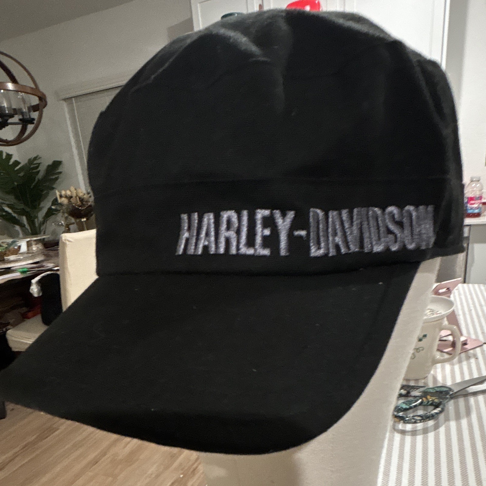 Harley Davidson Vintage Embroidered Logo Cap One Size, Adjustable Strap, Black Harley Davidson Vintage Embroidered Logo Cap One Size, Adjustable Strap, Black
