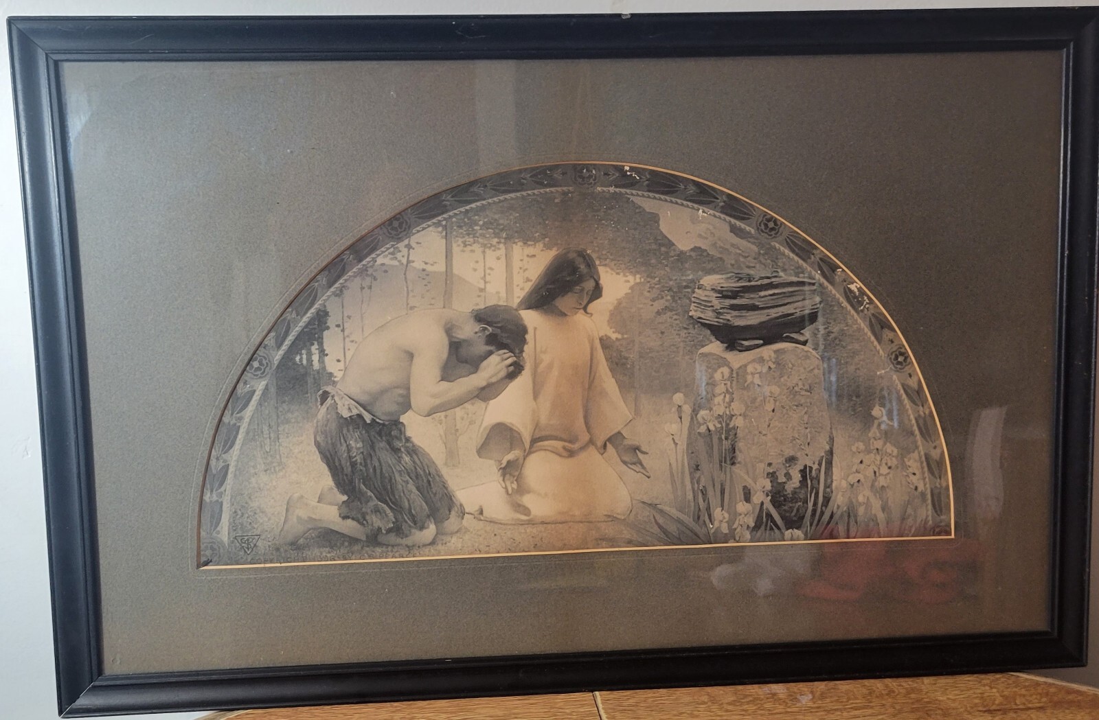 c1896 Charles Pearce mural Religion Repo Library Congress Wash. DC -Framed Print