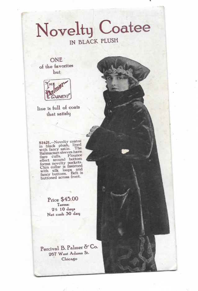 VICTORIAN TRADE CARD----NOVELTY COATEE VICTORIAN TRADE CARD----NOVELTY COATEE