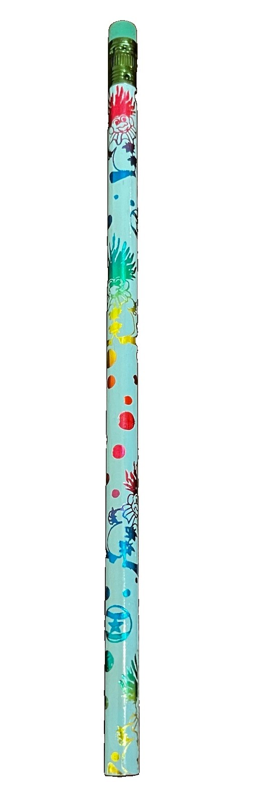 Vintage 1990’s TROLLS Russ Unsharpened Pencil Stationery Foil Wrap Multicolor