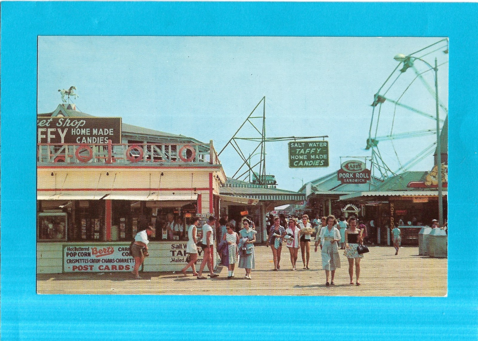 Postcard-Boardwalk Scene, Seaside Heights, New Jersey Postcard-Boardwalk Scene, Seaside Heights, New Jersey