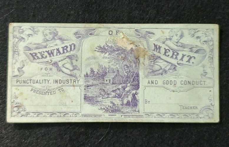 Reward Of Merit 1871 Punctuality, Industry And Good Conduct 