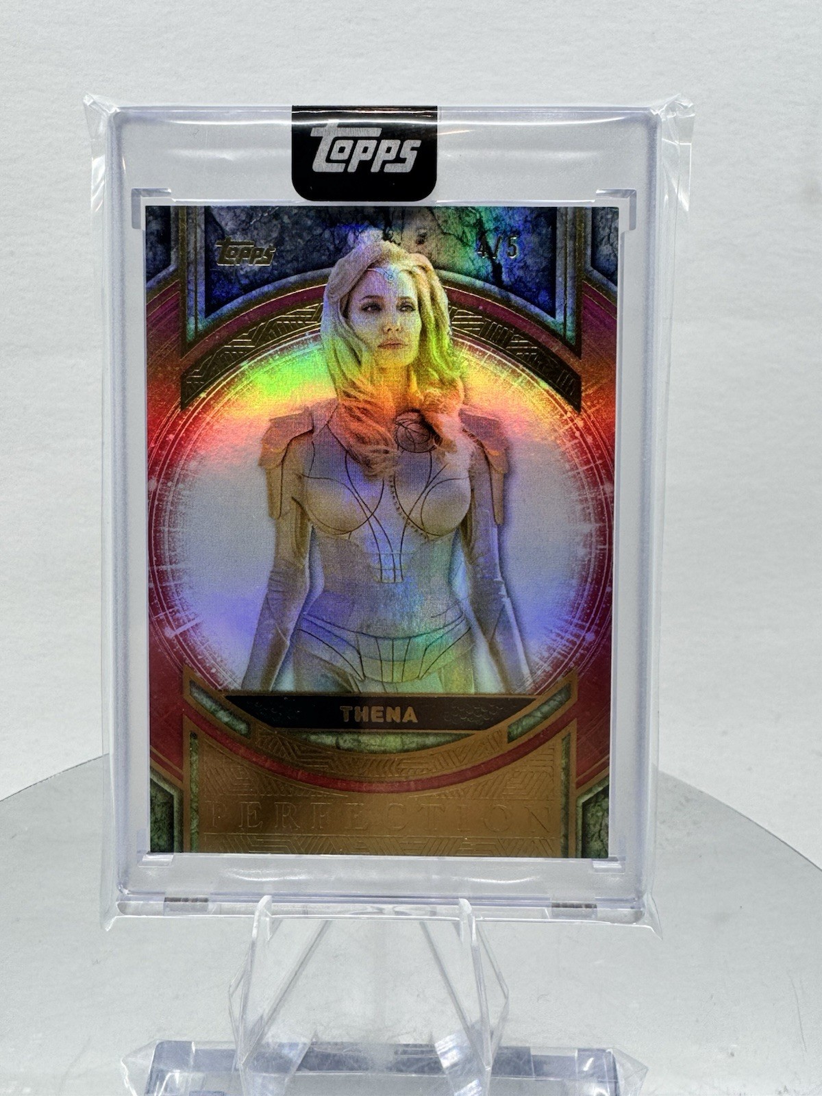2025 Topps Marvel The Collector - Perfection Red #/5 Thena #55 Angelina Jolie