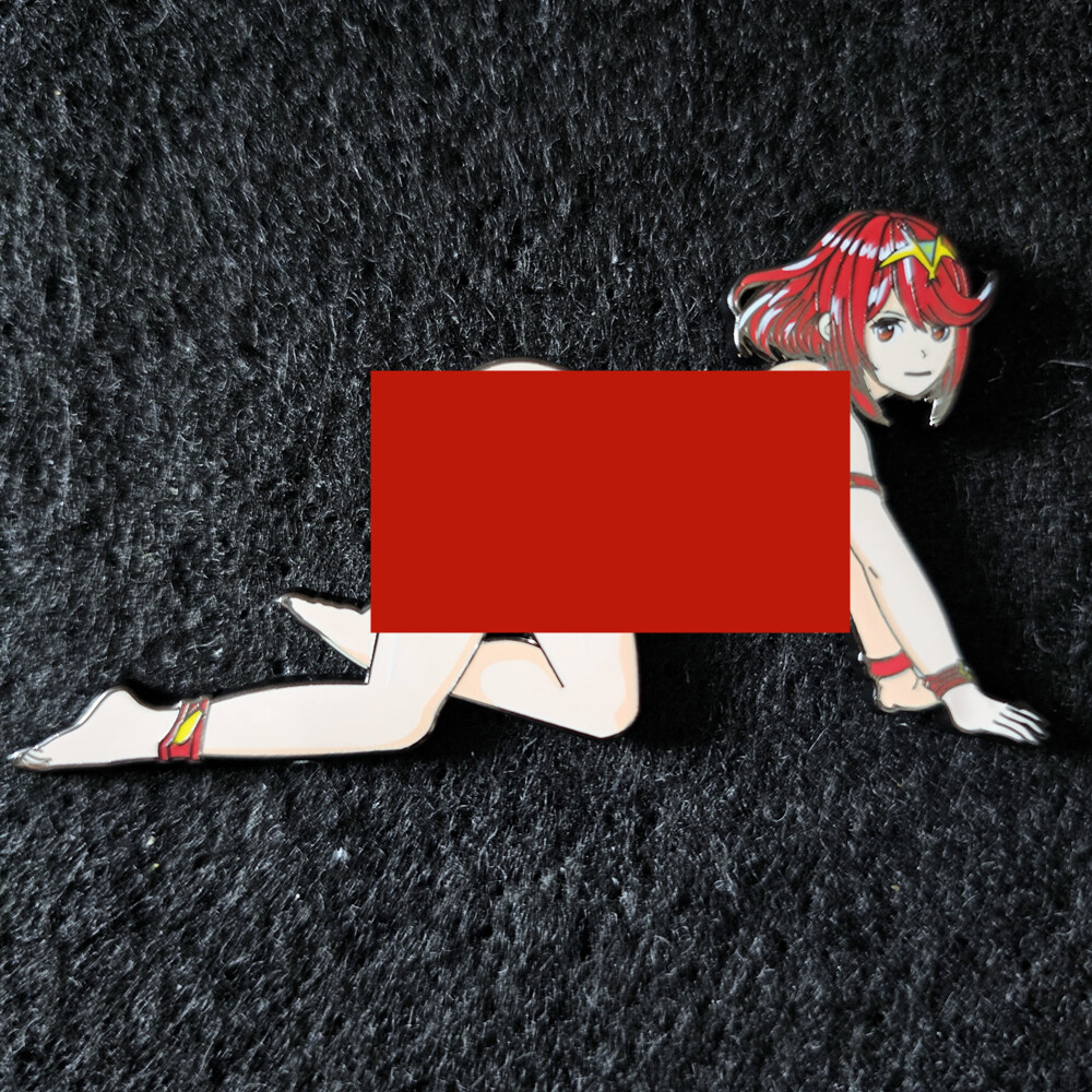 Rare Xenoblade Chronicles / Pyra Homura Badge Pin Metal Limited Badge Pin