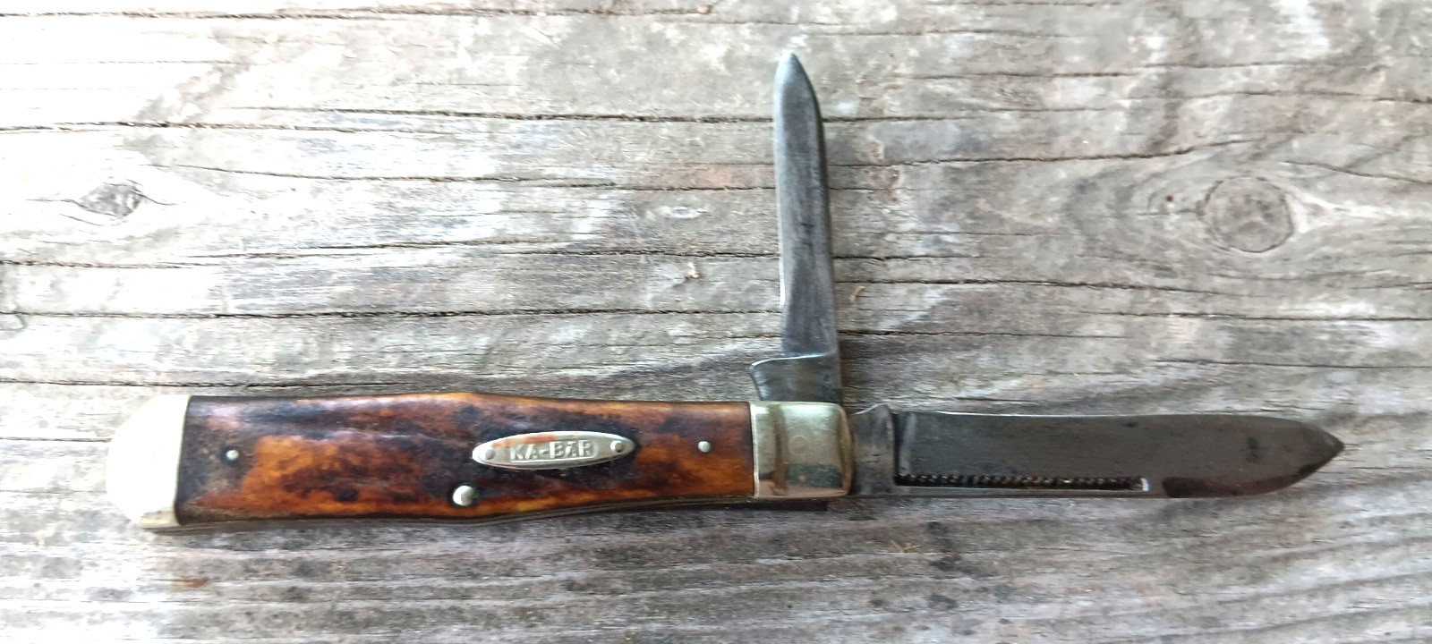 Union Cut Co KA-BAR Coffin Jack Knife Stag Handle Vintage Antique Rare Union Cut Co KA-BAR Coffin Jack Knife Stag Handle Vintage Antique Rare