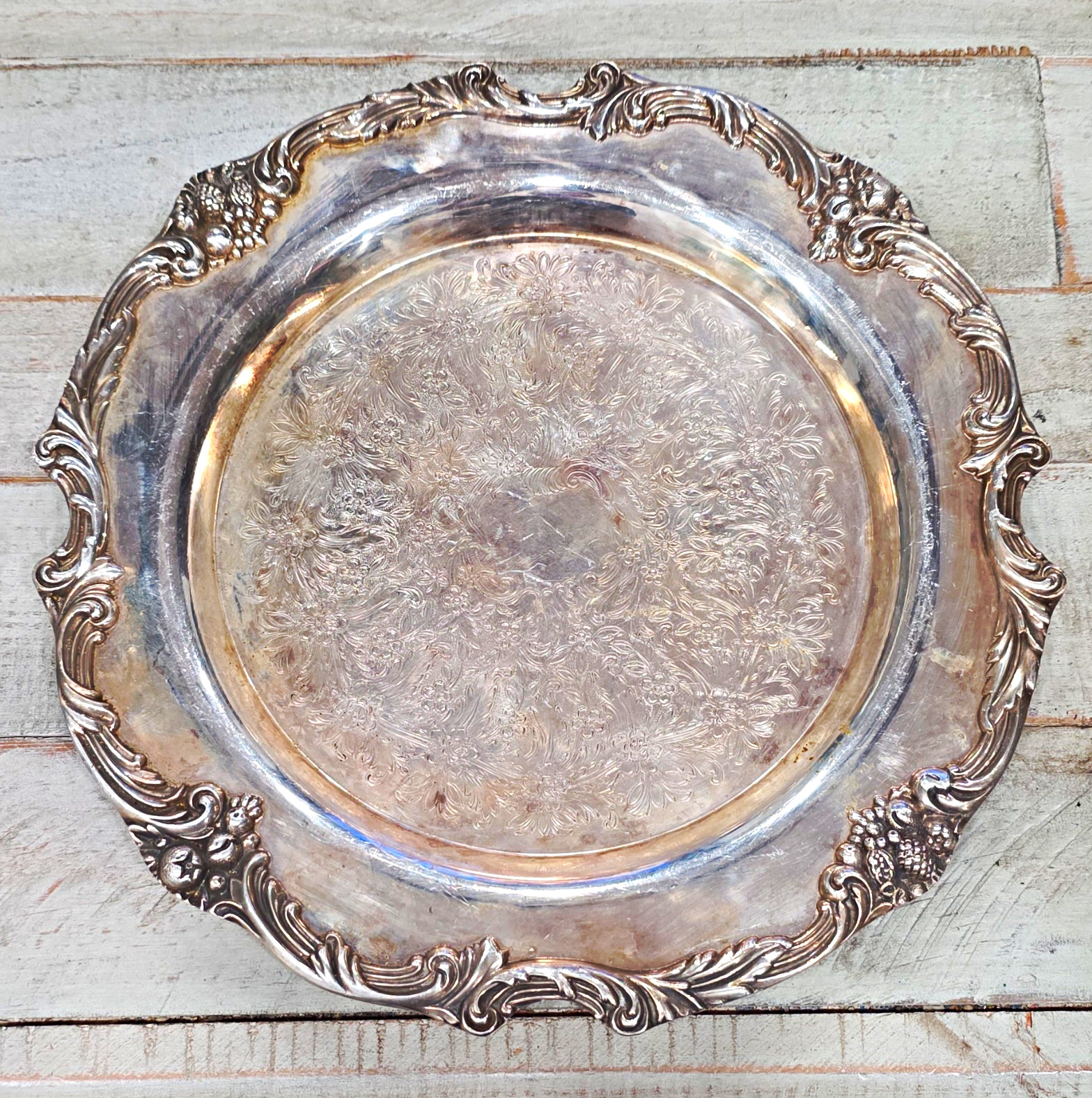 Vintage Reed & Barton King Francis #1696 Silver Plate Serving Platter 11.5 Inch