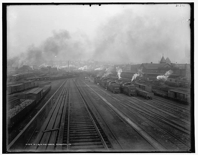 DL & W RR yards, Scranton, Pennsylvania c1900 OLD PHOTO DL & W RR yards, Scranton, Pennsylvania c1900 OLD PHOTO