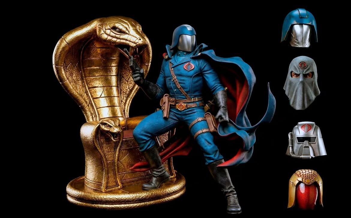 1:8 Cobra Commander GI Joe Fan Art UNPAINTED High Quality Garage Kit
