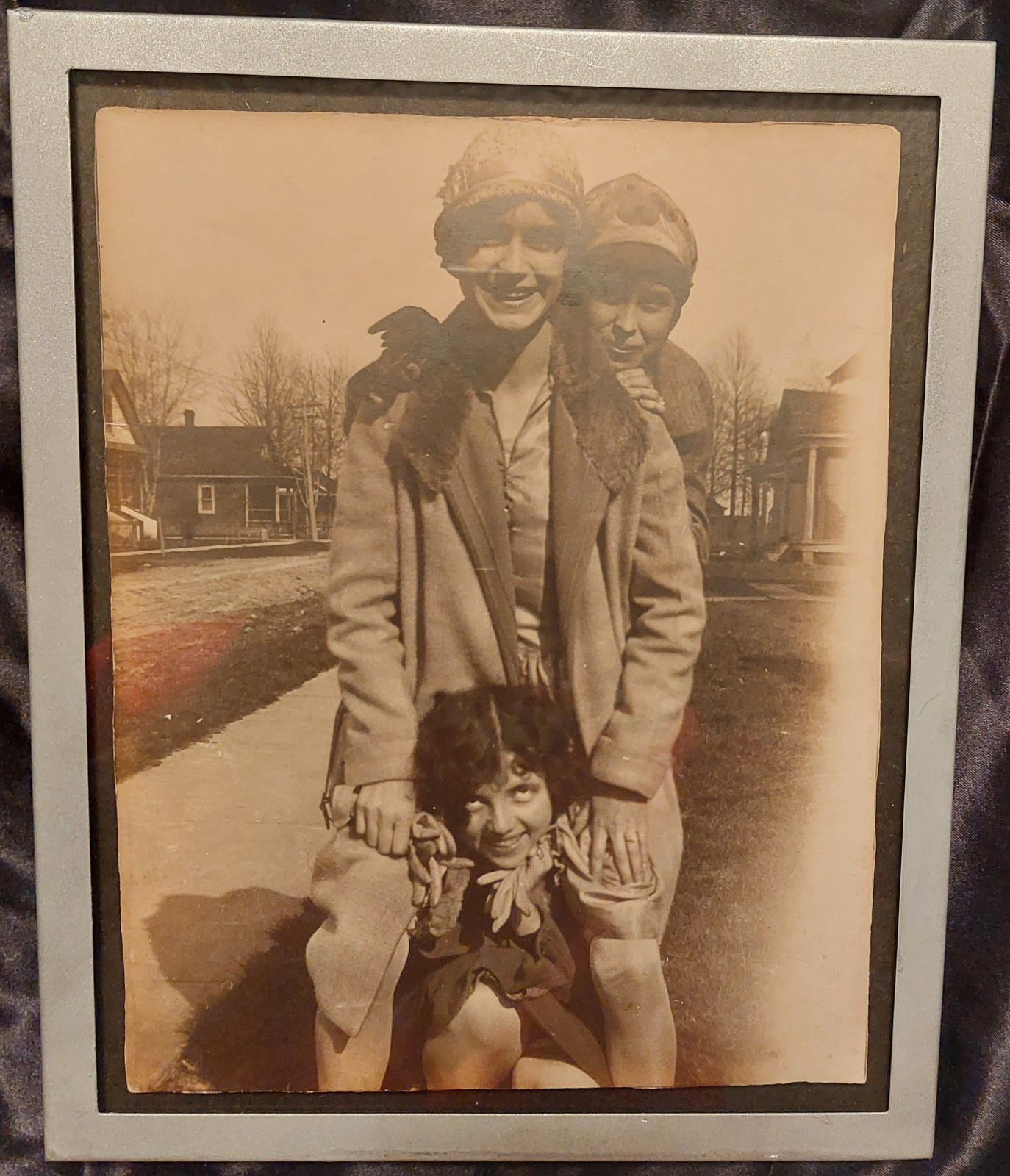 Vintage Real Black and White Scary Photo Girl Possessed Exorcism Halloween 1930s
