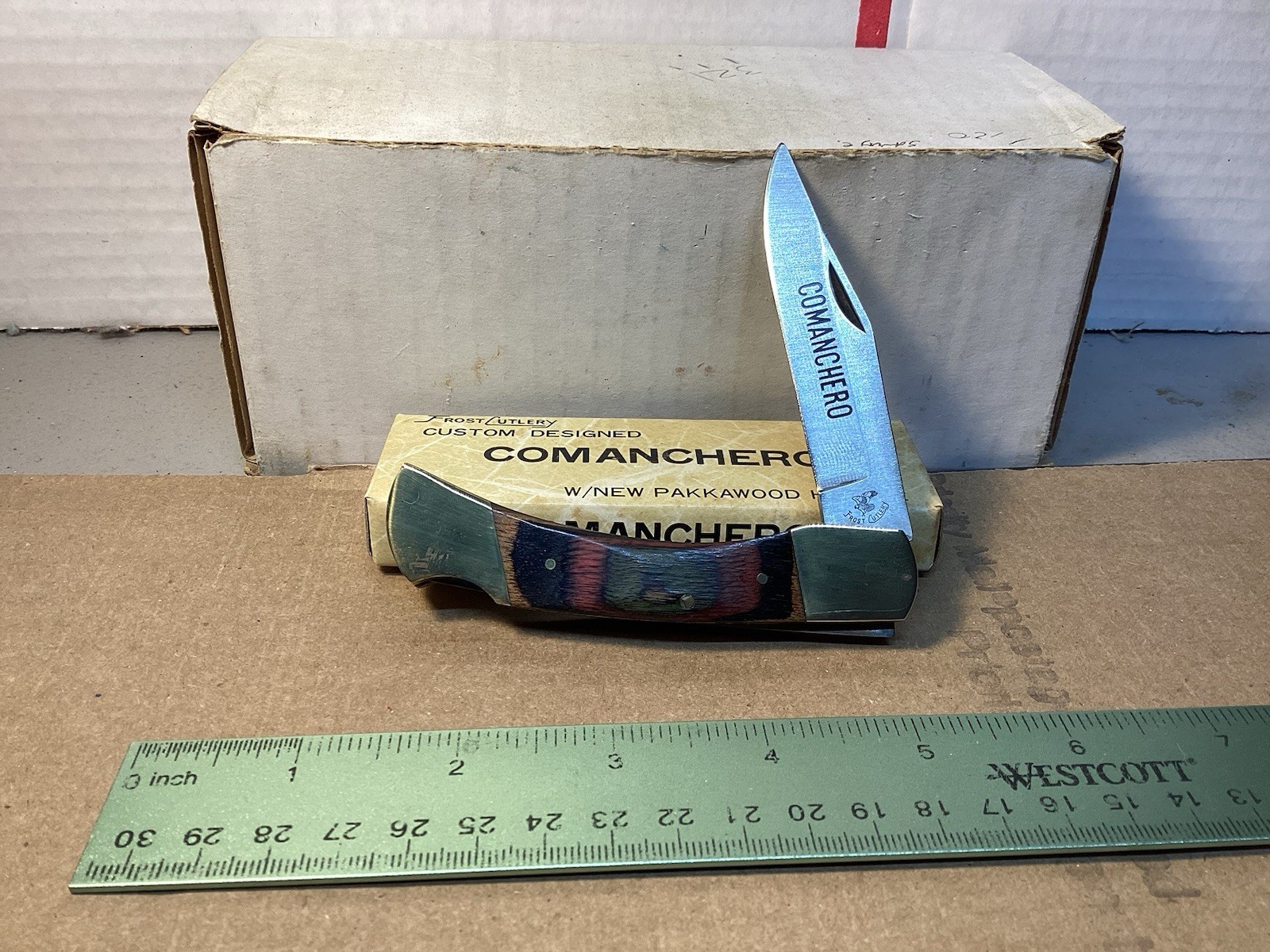Vintage Frost Japan Comanchero Lockback Knife Old Stock In Box