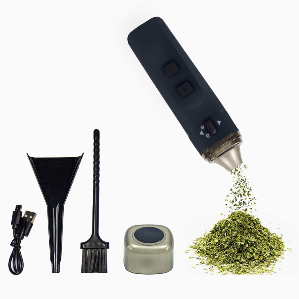 Electrical Metal Grinder Automatic Tobacco Herb Crusher Black *USA SELLER Electrical Metal Grinder Automatic Tobacco Herb Crusher Black *USA SELLER