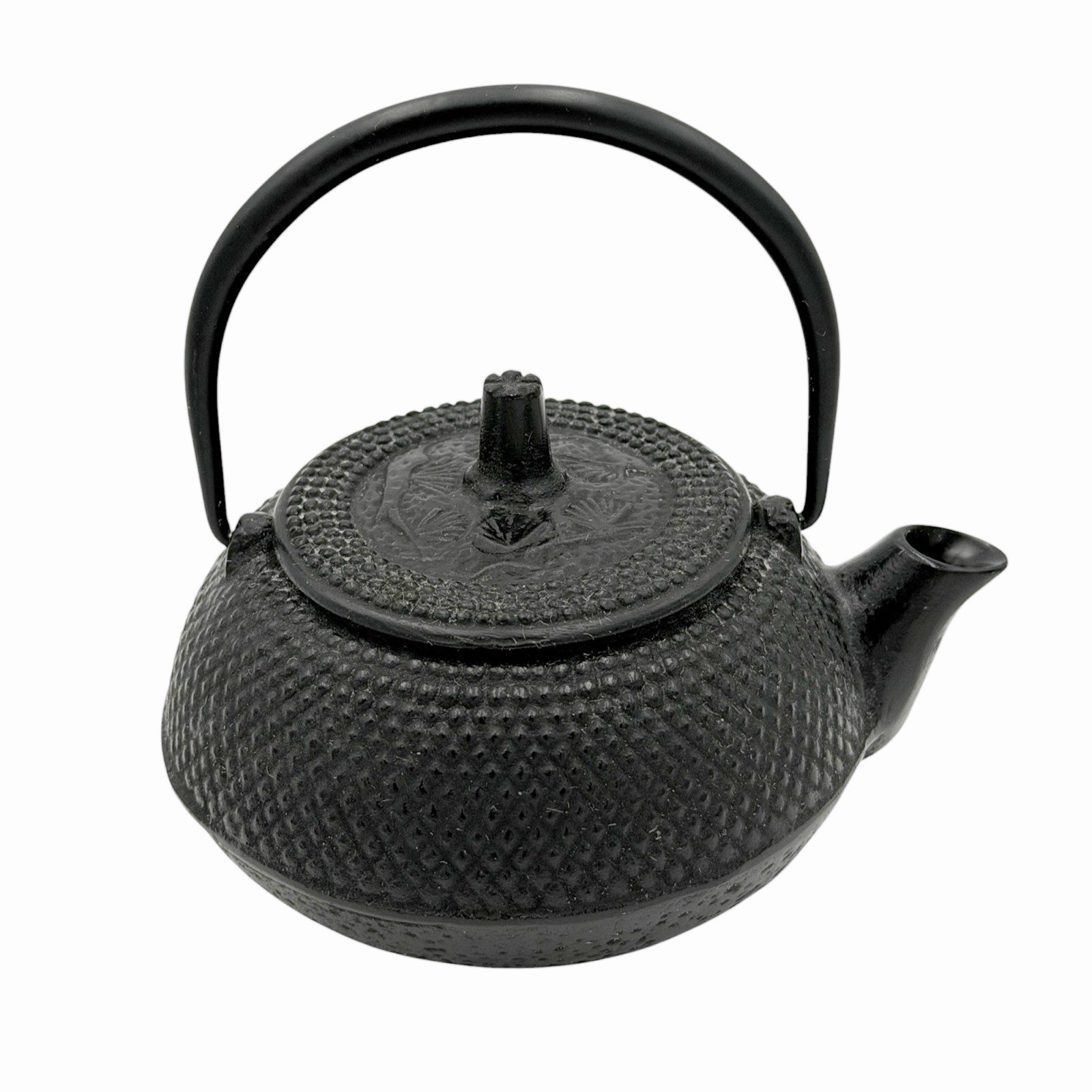 Japanese Nambu Cast Iron Teapot Tetsubin Style Hobnail Crane Enameled *Read* Japanese Nambu Cast Iron Teapot Tetsubin Style Hobnail Crane Enameled *Read*