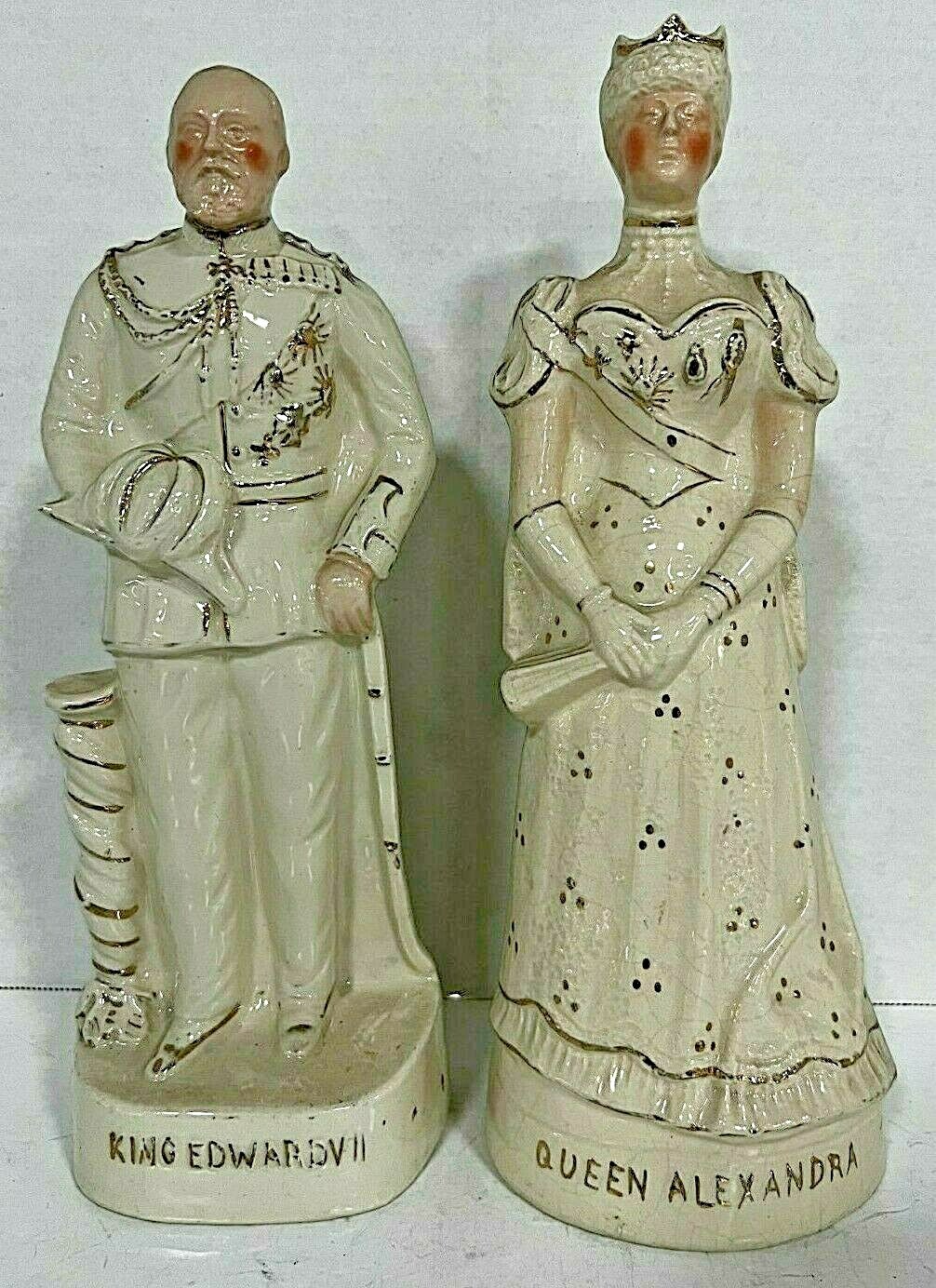 Rare T.H. SANDLAND CORONATION 1901 KING EDWARD VII QUEEN ALEXANDRA FIGURINES Rare T.H. SANDLAND CORONATION 1901 KING EDWARD VII QUEEN ALEXANDRA FIGURINES