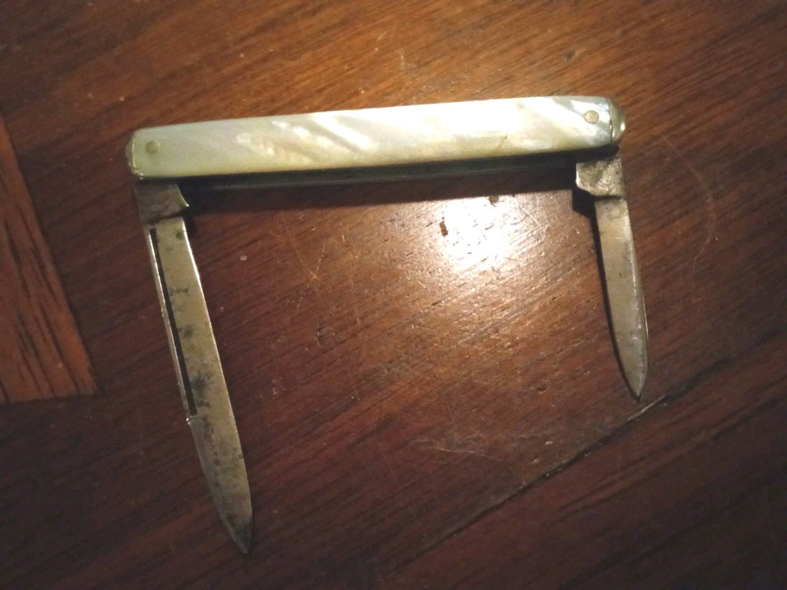 RARE Antique Vintage Remington Two Blade R6844 Pocket Knife MOP handle VGC