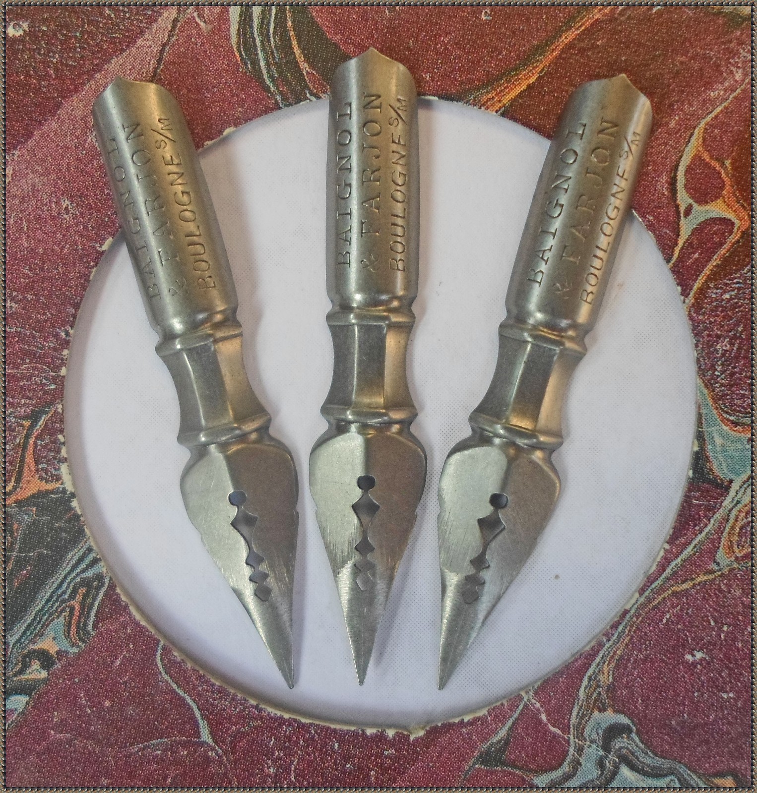 3  vintage Baignol & Farjon no.733 nibs