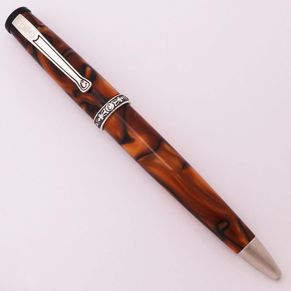 Curtis Australia 157 Ballpoint Pen - Caramel w Sterling, Parker Refills (New)