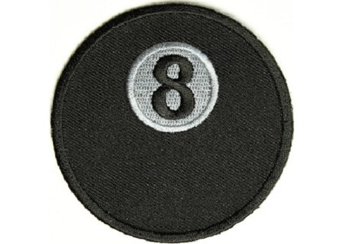 8 BALL POOL EMBROIDERED IRON ON BIKER PATCH 8 BALL POOL EMBROIDERED IRON ON BIKER PATCH