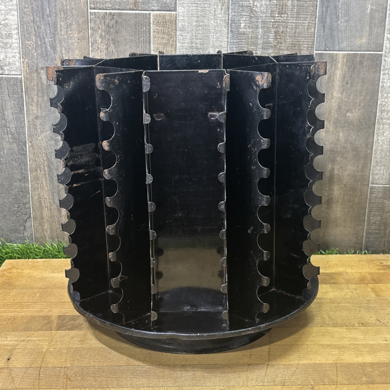 Antique RIT Dye Revolving Countertop Display Rack Country Store Advertising