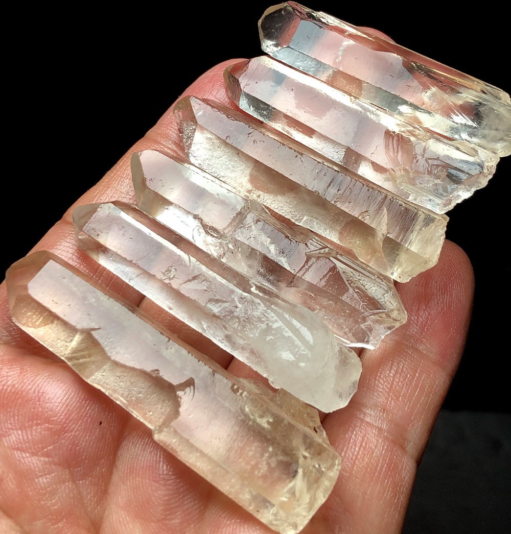 72g 6PC Himalayan Natural singing Lemurian Quartz Lemurian Crystal Point  t914
