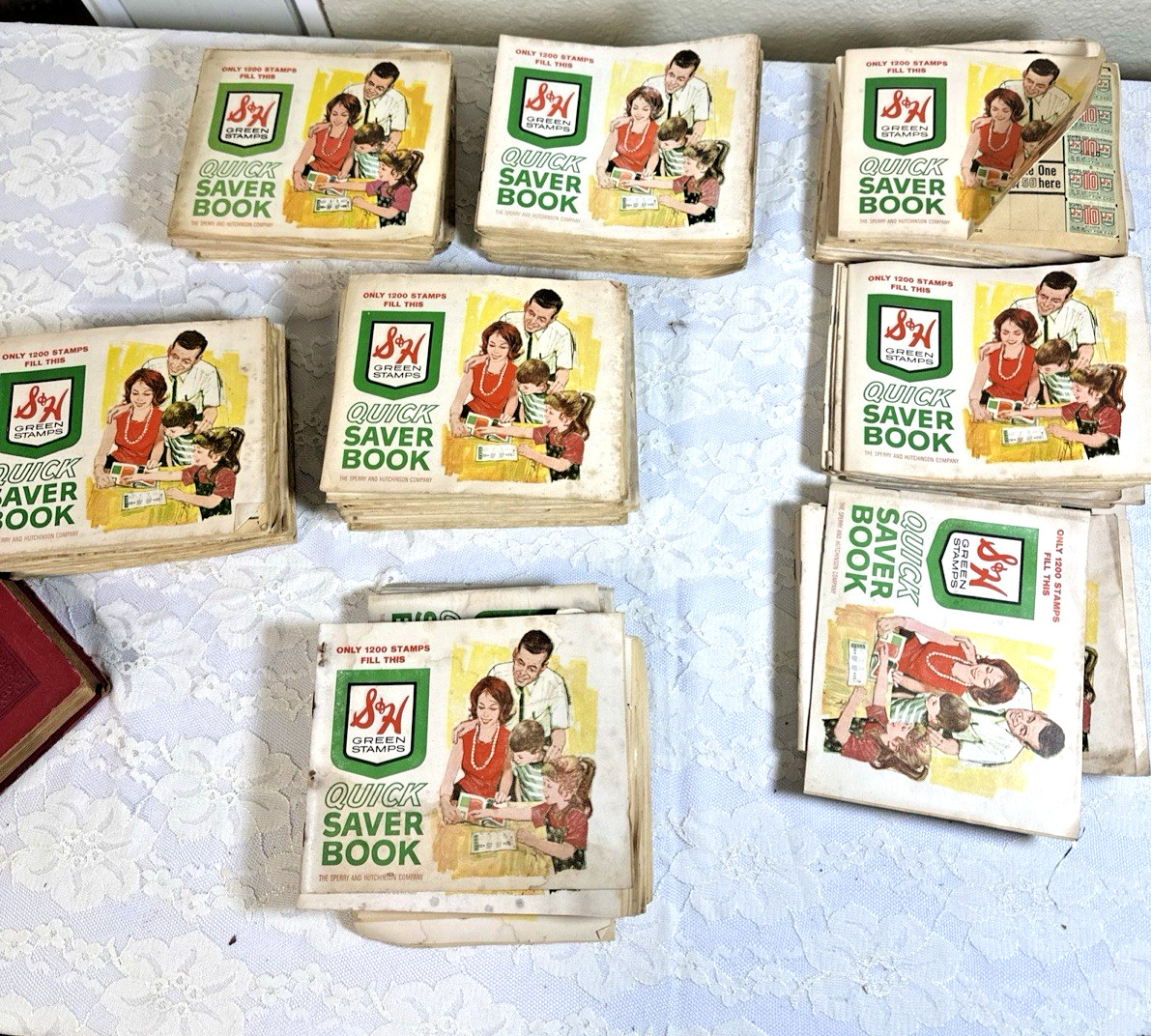 Huge Lot Vintage S&H  Green Stamps 71 Filled 20 Unfilled 91 Total Books