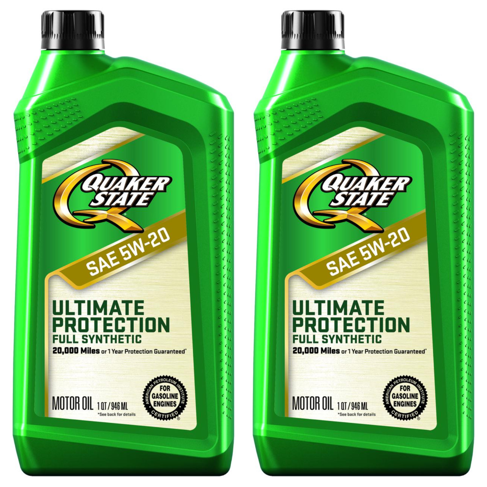 Quaker State Ultimate Protection Full Synthetic 5W-20 Motor Oil 2 Quarts Quaker State Ultimate Protection Full Synthetic 5W-20 Motor Oil 2 Quarts