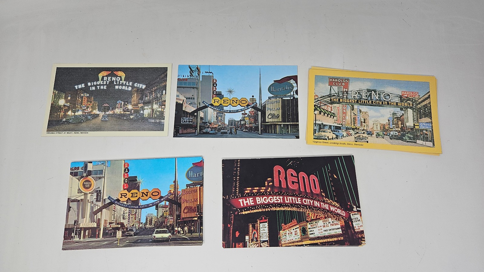 Reno Nevada The Biggest Little City Sign Vintage Postcard Lof of 40 Cards New