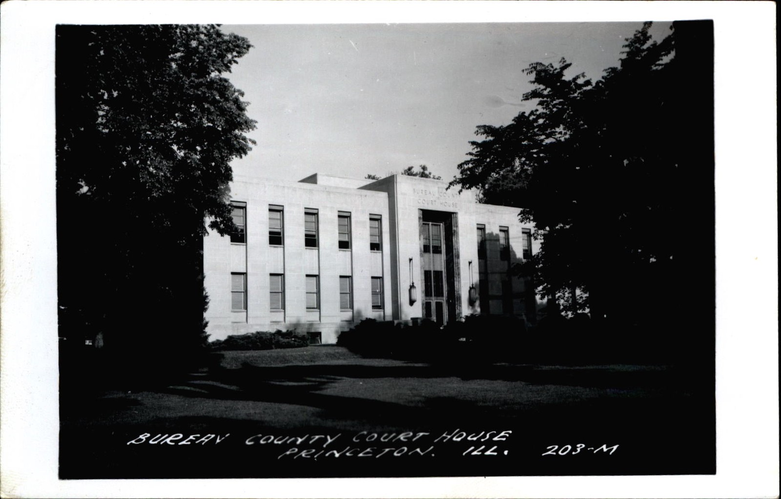 Bureau County Court House ~ Princeton Illinois IL ~ RPPC real photo postcard