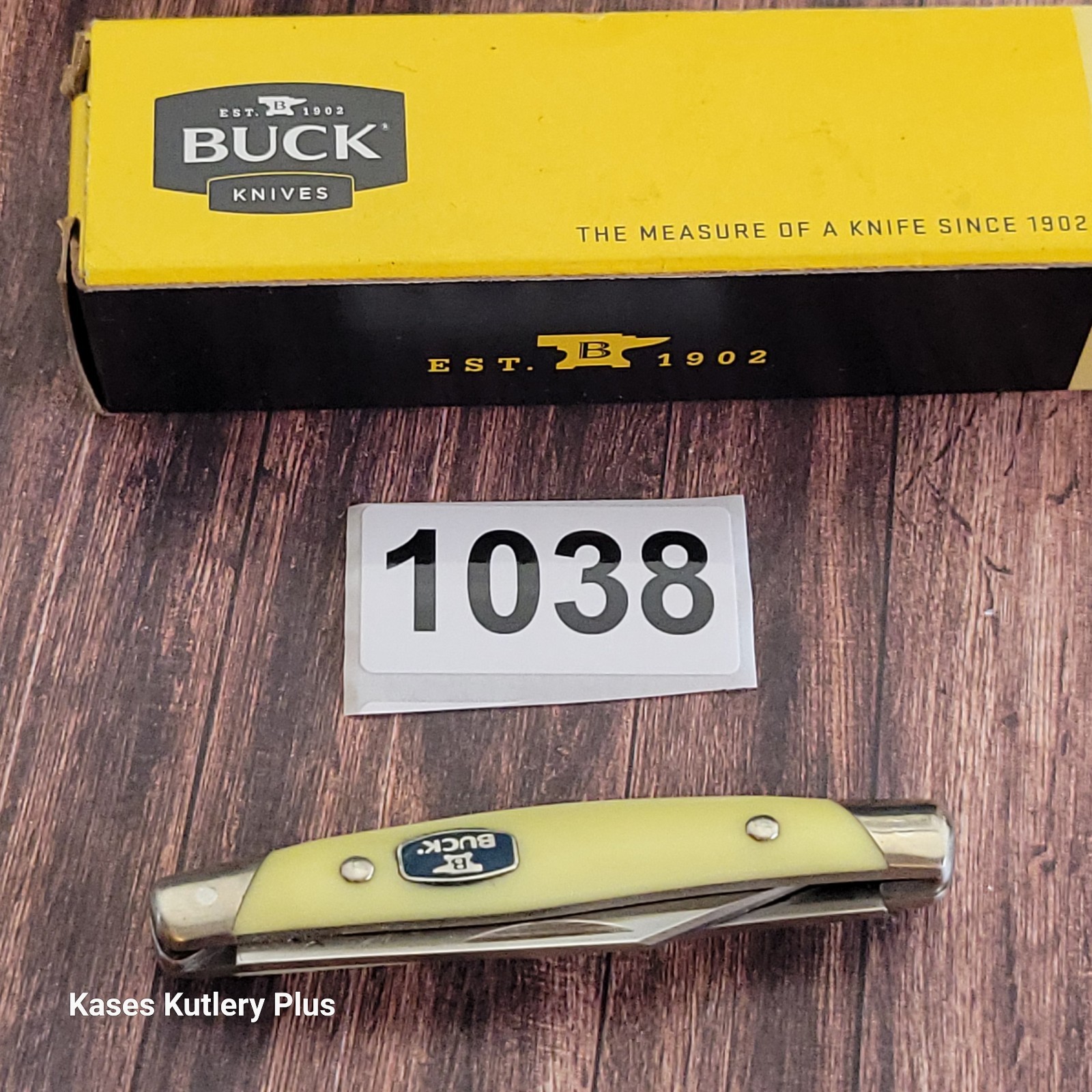 Buck 309 Companion Pocket Knife Made In USA 2010 Yellow Chuck Buck Signed