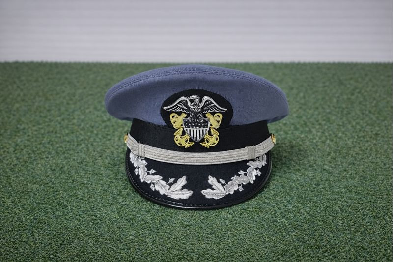 US Senior officer Crusher Hat WW2 Naaval Officer Cap Gray Clour All sizes