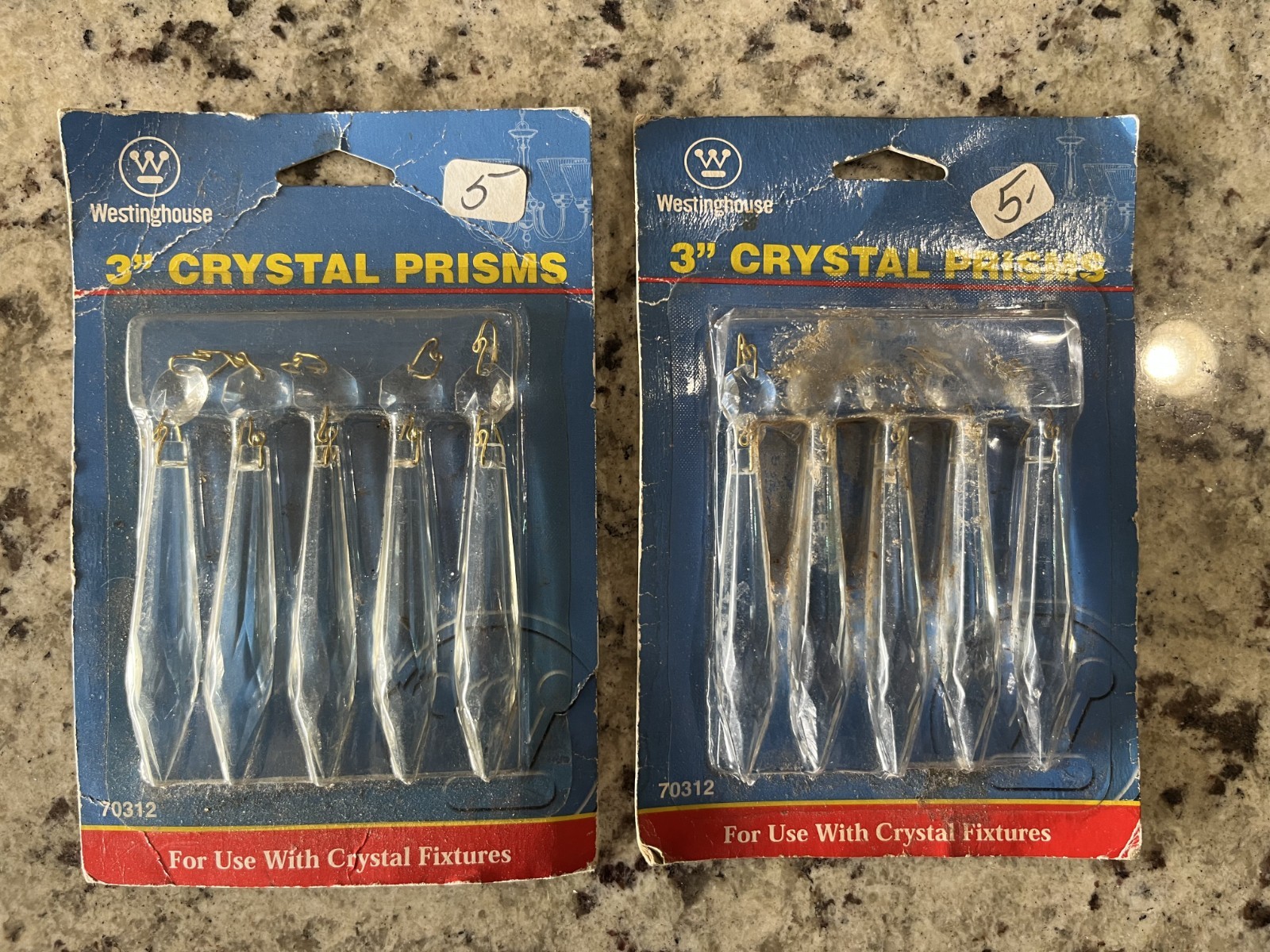 Antique Vintage NOS Glass Chandelier Prisms Antique Vintage NOS Glass Chandelier Prisms