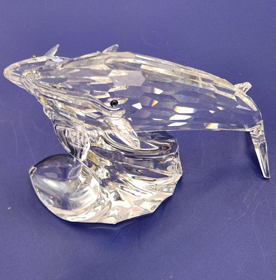 Swarovski SCS 1992 Whales Care for Me Figurine DAMAGED REPAIR WITH ORIGINAL BOX Swarovski SCS 1992 Whales Care for Me Figurine DAMAGED REPAIR WITH ORIGINAL BOX