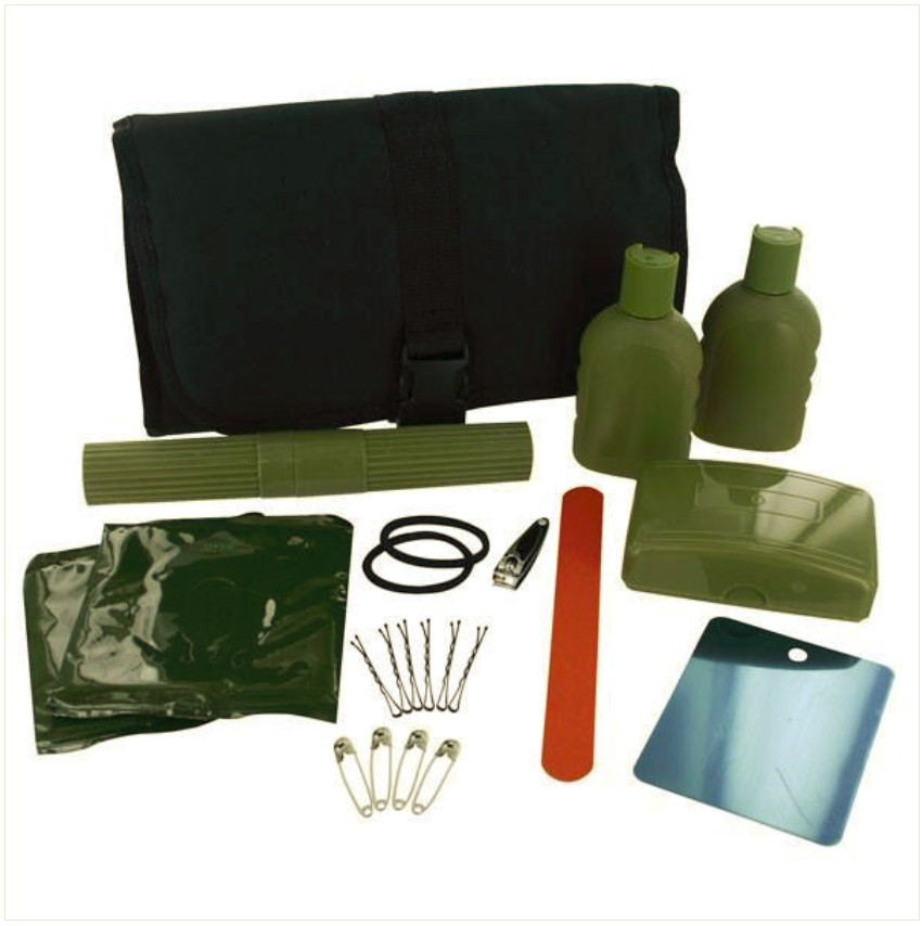 Vanguard FIELD HYGIENE KIT: BLACK NYLON WITH BUCKLE Vanguard FIELD HYGIENE KIT: BLACK NYLON WITH BUCKLE