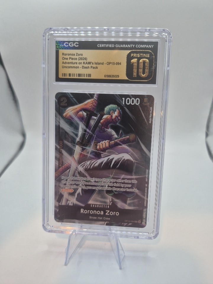 2026 ONE PIECE ADVENTURE ON KAMI\'S ISLAND  #094 RORONOA ZORO CGC PRISTINE 10