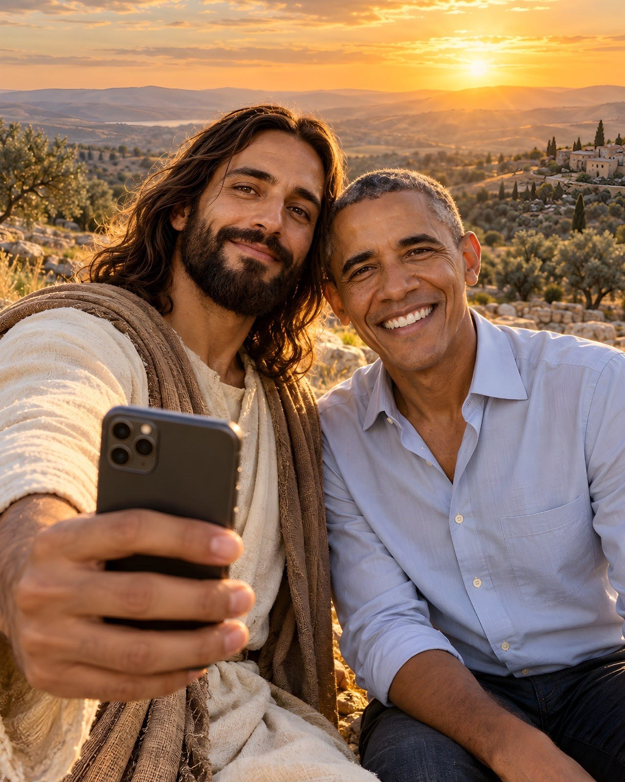 Jesus Selfie with Barack Obama 8
