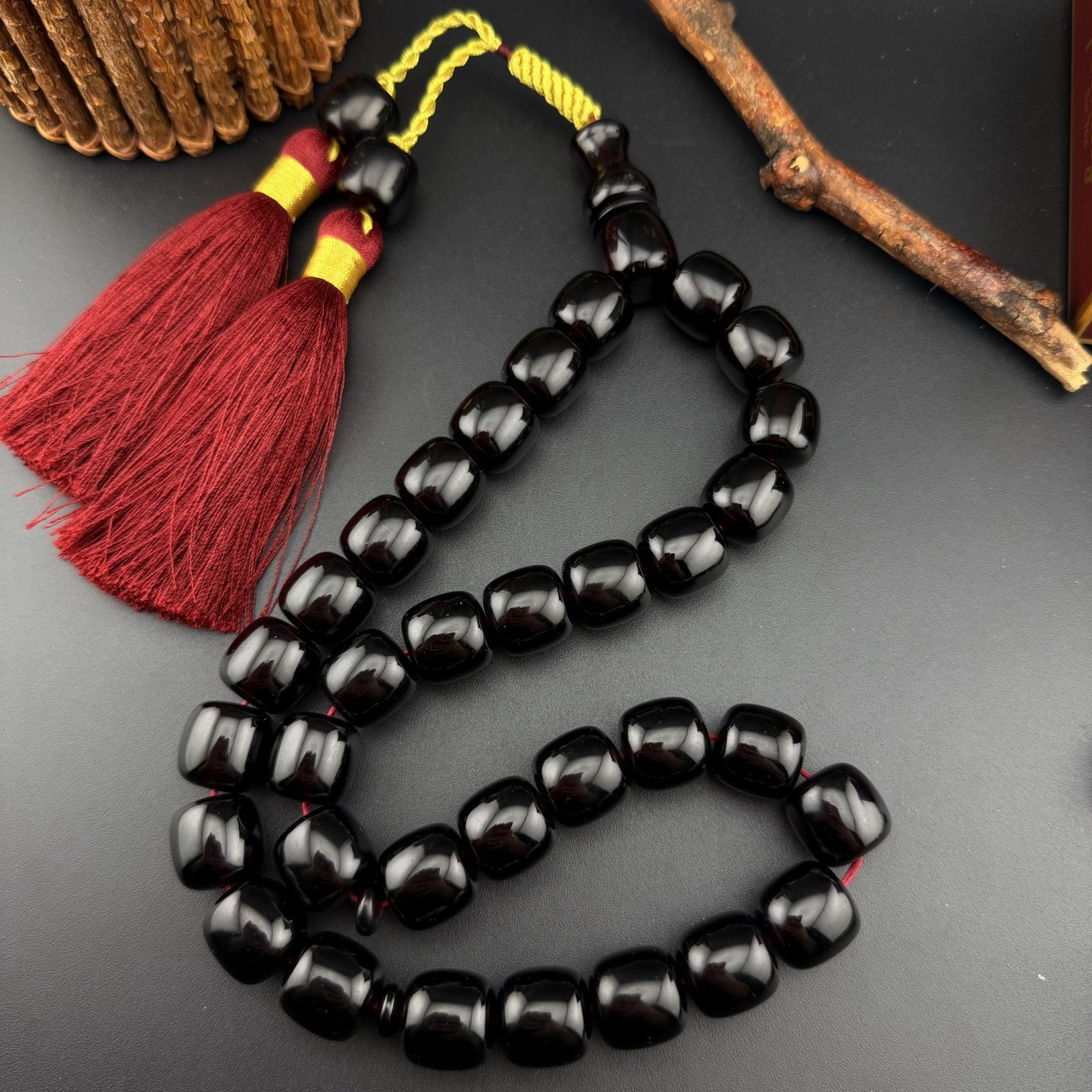 Big Size Red Misky 33-Bead Islamic Yasbih Rosary VIP مسباح فاتوران حجم كبير Big Size Red Misky 33-Bead Islamic Yasbih Rosary VIP مسباح فاتوران حجم كبير