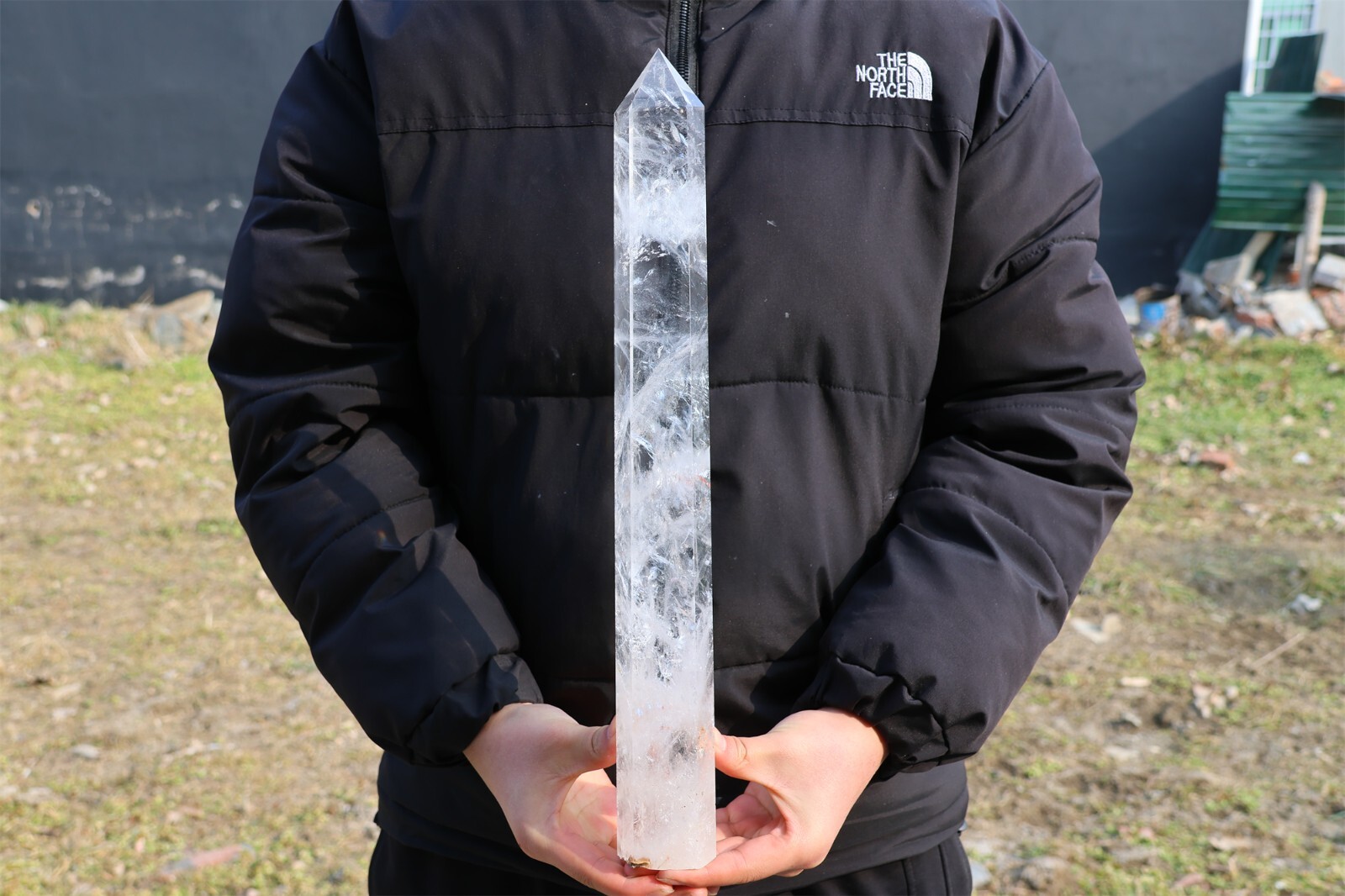 3.8LB Top Natural Clear Quartz obelisk Crystals Tower Point Wand Reiki Energ 3.8LB Top Natural Clear Quartz obelisk Crystals Tower Point Wand Reiki Energ