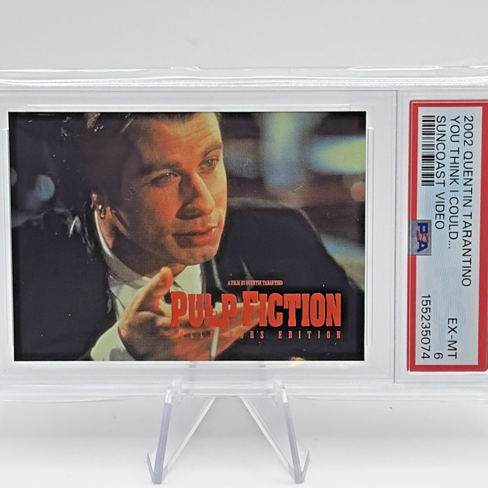 Pulp Fiction 2002 Suncoast Promo Vincent Vega (John Travolta) PSA 6 Pop 1 Rare