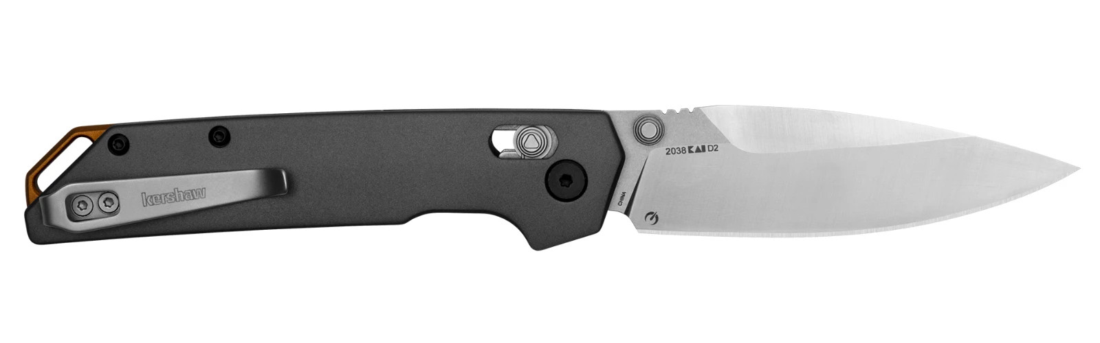 Kershaw Iridium 2038 Folding Pocket Knife D2 Steel Gray Aluminum Handle Kershaw Iridium 2038 Folding Pocket Knife D2 Steel Gray Aluminum Handle