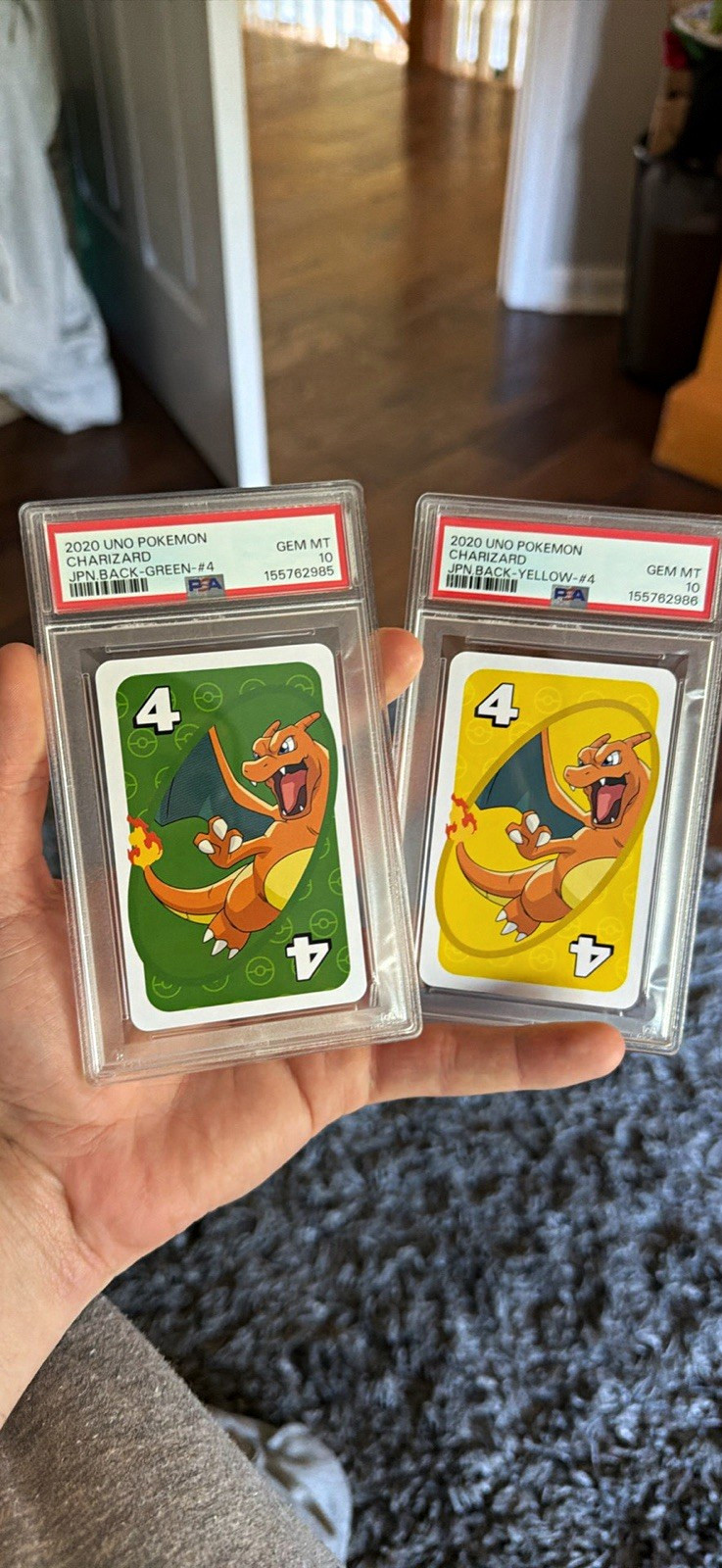 UNO 2020 UNO Pokémon Charizard #4 Japanese PSA Graded Lot of 2 Cards