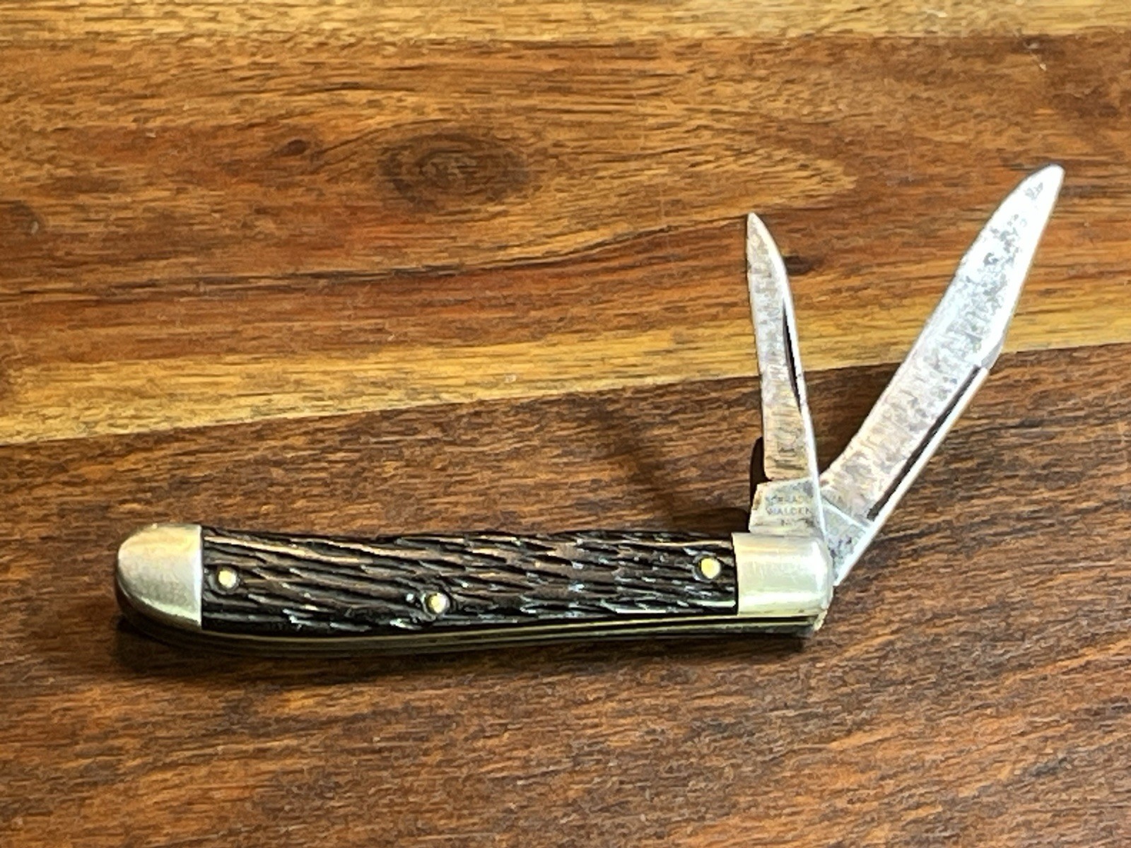 Vintage 1946-1950 Schrade Walden Peachseed Jack Pocket Knife Strong Snap