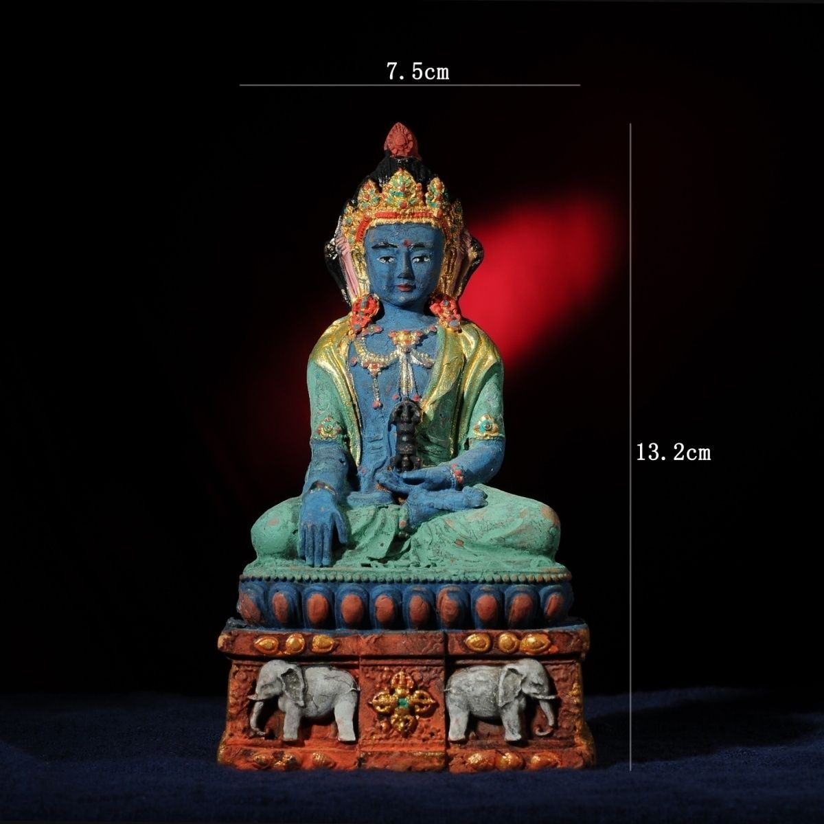 Tibetan Tsa Clay Buddha Akshobhya Amitayus Statue Buddhist Collectible Tibetan Tsa Clay Buddha Akshobhya Amitayus Statue Buddhist Collectible