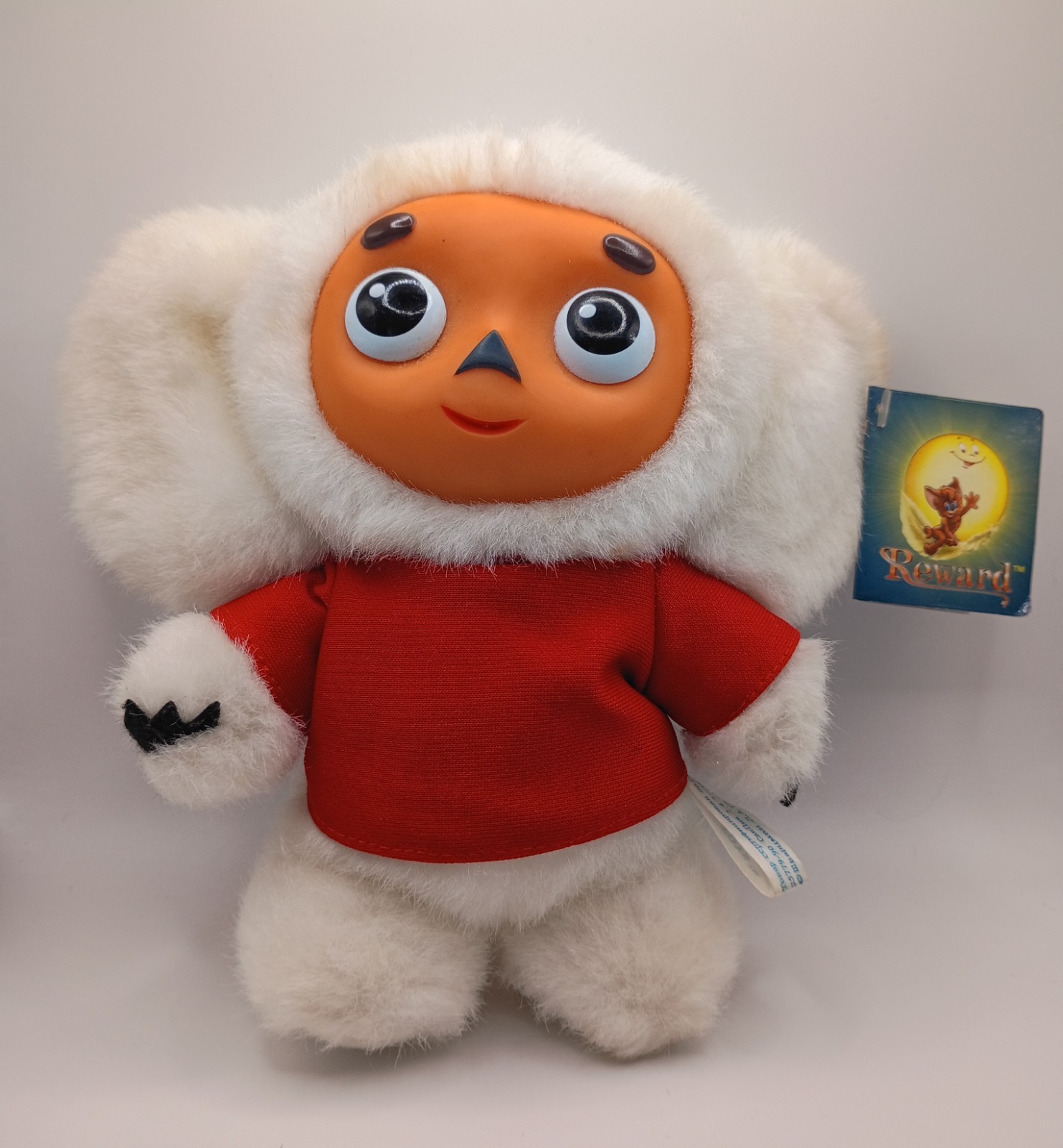 Cheburashka White Plush Reward Toys W/Original Tag Rubber Face RARE Hard To Find Cheburashka White Plush Reward Toys W/Original Tag Rubber Face RARE Hard To Find