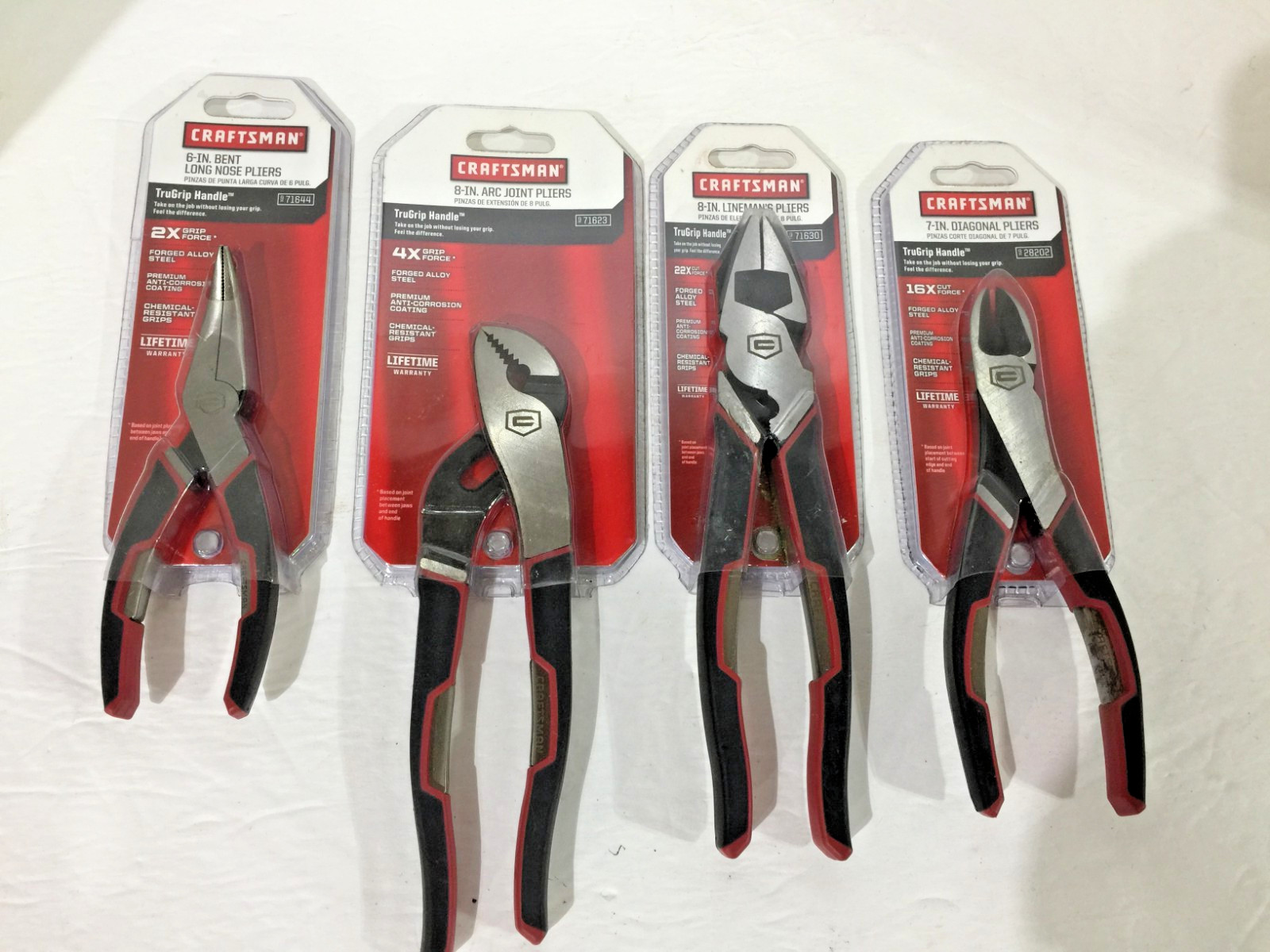 Vtg Craftsman 4PC Pliers Set  in Original Packaging #71644,28202,71630 & 7162