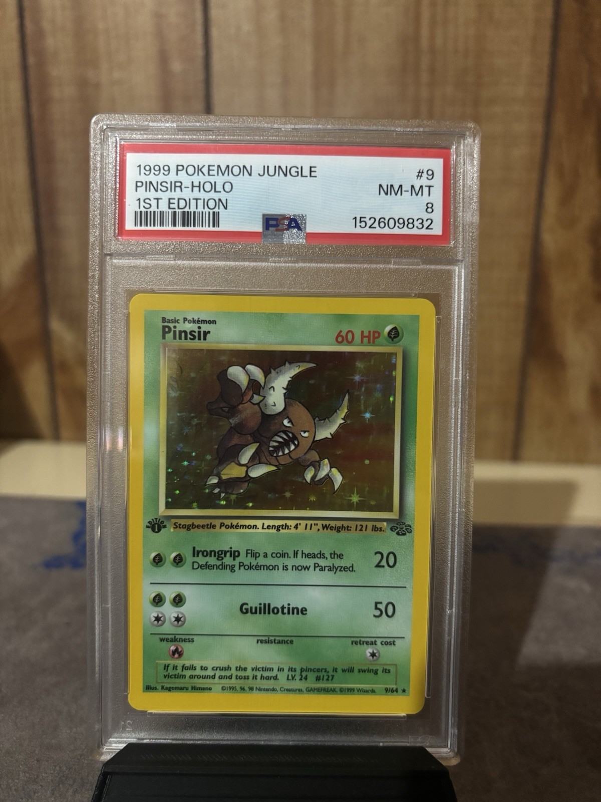 1999 Pokemon Jungle Pinsir 1st Edition New Cert