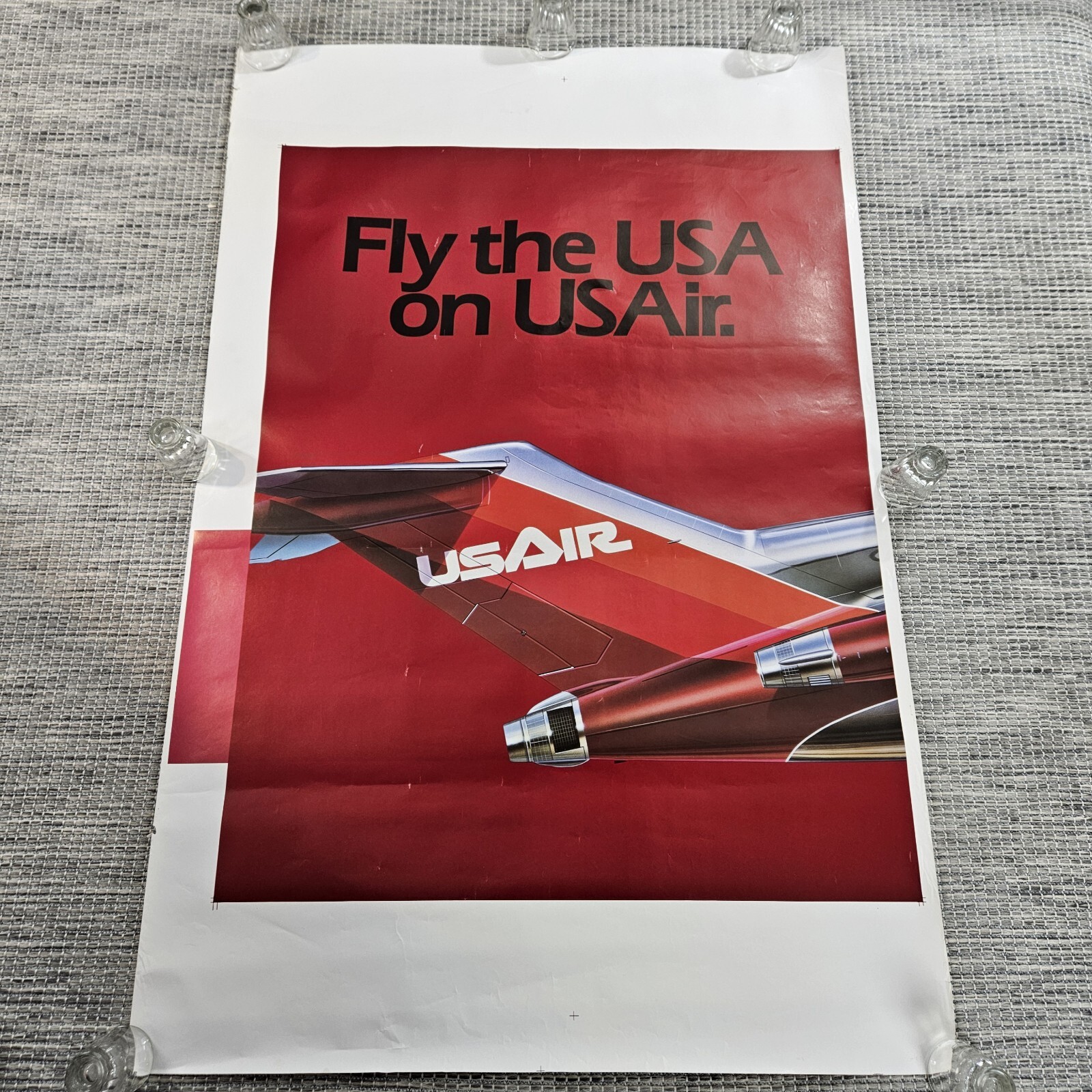 Vintage USAir Travel Poster Advertising Proof 25\