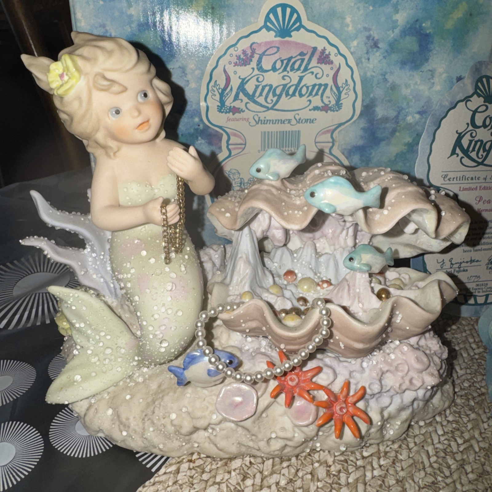 Enesco Coral Kingdom Pearl Mermaid 1073 Limited Edition Figurine 1997